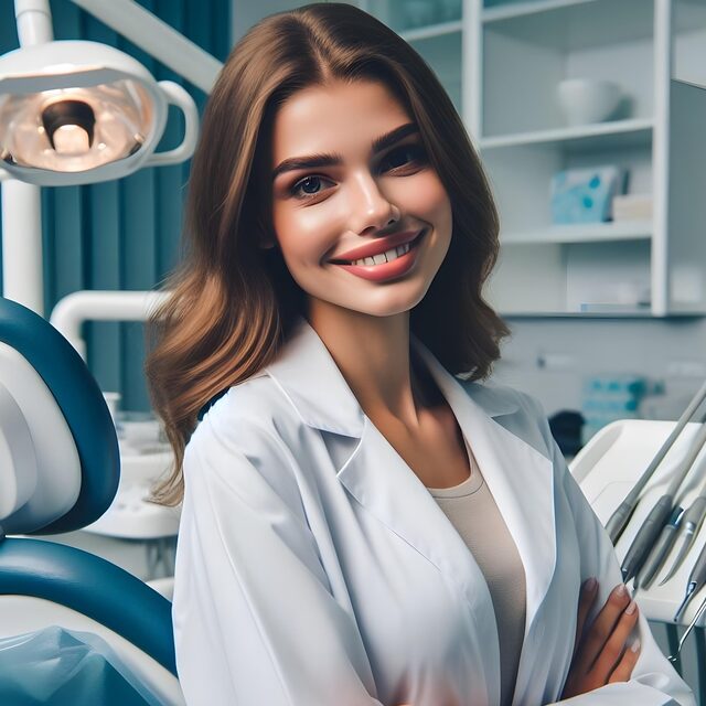 dr. Ana Petrescu, medic primar, în cabinet